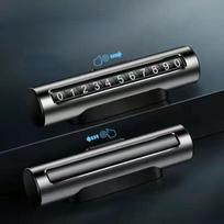 Metalo Telefono Numeris Automobilyje Ritininis Laikinas Parkavimo Numerio Lentelė Parkavimo Mobiliojo Telefono Numeris Automobilio Reikmenys 3×2.8×12.3cm juoda