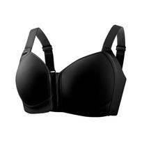 Didelio dydžio priekyje užsegama liemenėlė moteriška Push Up Bralette belaidė liemenėlė Besiūliai vienspalviai apatiniai Sexy Lingerie36CD-44CD 38/85CD smėlis