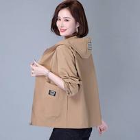 Spring Autumn Windbreaker Women Korean Casual Mid-Length Zipper Coat Female Casual Outerwear Loose Jacket Sun Protection Shirt XXXXXL mėlyna