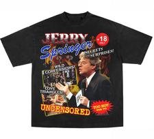 Retro Jerry 90-ųjų Jerry Springer šou marškinėliai Klasikiniai juodi Unisex S-5XL Unisex marškinėliai XXXXL