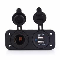 12V Dual USB Car Cigarette Lighter Socket Splitter 12V Charger Power Adapter Outlet Accessories juoda