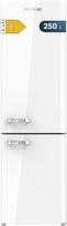 "Cecotec Retro" kombinuotasis šaldytuvas 250 L "Bolero CoolMarket Combi Origin 250 NF White E", E energinio naudingumo klasė, "Total No Frost", "Fasta Cooling", "Multi Airflow", "Himidity Box", durų signalizacija, 54 x 68,8 x 186,5 cm