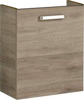 "Pelipal Quickset 313 Vanity Unit", Sanremo ąžuolo terakotos kraštovaizdžio replika, 45 cm pločio, kriauklės spintelė be kriauklės su 1 durelėmis