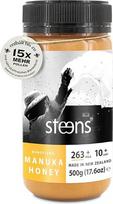 "Steens Manuka Honey MGO 263+" - 500 g gryno, neapdoroto, 100 % sertifikuoto UMF 10+ Manuka medaus, išpilstyto į butelius ir užplombuoto Naujojoje Zelandijoje