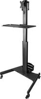 "StarTech.com" kompiuterio stalas su ratukais ir monitoriaus laikikliu, CPU/PC laikikliu, klaviatūros dėklu, ergonomišku reguliuojamo aukščio kompiuterio vežimėliu, riedančia mobiliąja stovinčia darbo vieta ant ratukų (WKSTNCART)