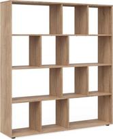"Vicco Pilar Room Divider" knygų lentyna su 12 skyrių, 131,6 x 143 x 29 cm (plotis x aukštis x gylis), medžio drožlių plokštės lentyna