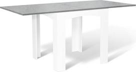 IDMarket - "Dona" išplečiamas stačiakampis valgomojo stalas 4-8 asmenims Stalviršis betono efektas 80-160 cm
