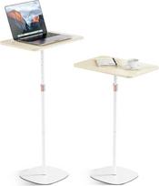Nešiojamas nešiojamojo kompiuterio stovas, reguliuojamo aukščio šoninis stalas sofai / naktinei spintai, elegantiškas medinis auditorijos stovas, mobilus podiumas namams, biurui ir mokyklai, baltas