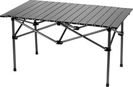 QWORK® sulankstomas stovyklavimo stalas, kelioninis stalas, 95 x 55 x 50 cm, juodas, skirtas kepsninei, kelionėms, žvejybai, piknikui