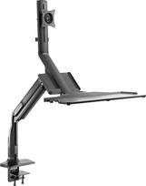 RICOO monitoriaus laikiklis su 2 x USB 3.0 13-32 colių VESA stalo laikikliu TS5411 Monitoriaus laikiklis su klaviatūros dėklu Ekrano laikiklis Monitoriaus laikiklis Kompiuterių monitorių stovai