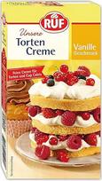RUF Vanilės skonio tortų kremas, švelnios vanilės natos, universalus, įvairus, be glitimo, 100 g
