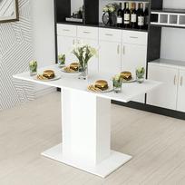 [en.casa] "Galten" valgomojo stalas Virtuvės stalas Valgomojo stalas Baltas stulpelis Stačiakampio formos 75 x 120 x 60 cm stalas 4 asmenims