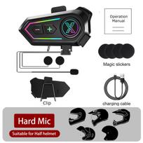 X10 Bluetooth 5.4 motociklo šalmo ausinės, skirtos Rider belaidžiam laisvų rankų įrangos skambučių telefonui rinkinys Motociklo vandeniui atsparios ausinės MP3 muzikos grotuvas, skirtas Moto Hard Mic