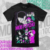 Mob Psycho 100 Cast T-Shirt Anime Mob Psycho Dimple Idiot T-Shirt All Size S juoda