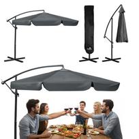 Sulankstomas 6 segmentų sodo skėtis 350 cm - pilkas