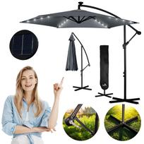 Sulankstomas 6 segmentų sodo skėtis 350 cm su dangčiu ir apšvietimu Plonos PL-882