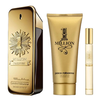 Paco Rabanne 1 Million Parfum Dovanų rinkinys, Parfum 100ml + Shower gel 100 ml + Parfum 10ml -  pažeista pakuote