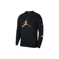 Air Jordan laisvalaikio megztinis apvaliu kaklu, krepšinio džemperis vyrams, viršūnės, juodas, CQ7593-010 M