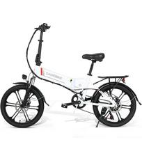 SAMEBIKE 20LVXD30-II Sulankstomas elektrinis dviratis 250W 48V 10.4AH Ličio baterija 20 colių ratai Miesto kelionėms E-dviratis juoda