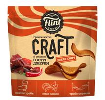 Duonos traškučiai FLINT, Craft, vingiuoti, aštraus skonio, 80 g