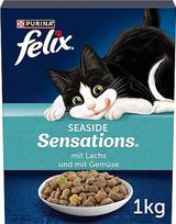 FELIX Seaside Sensations sausas kačių maistas su lašiša ir daržovėmis, 1 pakuotė (1 x 1 kg)