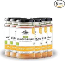 Grizzly Foods - Ekologiškas vištienos kaulų sultinys (6 x 240 ml) - 10 g kolageno stiklinėje - virta 72 valandas - 100% natūralus - be cukraus ir priedų - vertingos maistinės medžiagos - kaulų sultinys - kaulų sultinys