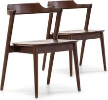 VS "Venta-stock Venus" kėdžių rinkinys iš 2 dalių, riešutmedžio spalvos