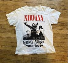 Rare Grail Vintage 1993 Nirvana In Utero Tour Shirt Cotton Unisex For Fans Unisex T-Shirt XXXL