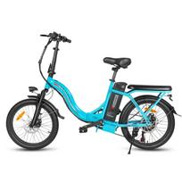 SAMEBIKE CY20 Miesto elektrinis dviratis su papildoma sėdyne, 350W variklis, 36V12Ah baterija, 20 colių ratai, sulankstomas elektrinis dviratis suaugusiems juoda