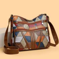 Yogodlns Women's Elegant Vintage Crossbody Bag Trendy HandBag Fashion Multi-pockets Shoulder Bag All-match Retro Crossbody Bag for Daily 27x11x23cm ruda