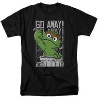 Sezamo gatvė Oskaras Piktasis Eik šalin Juodi suaugusiųjų marškinėliai Unisex T-shirt XXL