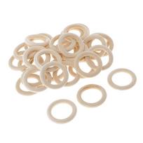 40/20 vnt. „pasidaryk pats“ papuošalų kūrimo medinis žiedas, skirtas dekoruoti 40 mm, 40 vnt. 50mm 40pcs  beige