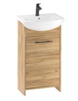 Frigo ąžuolo spalvos vonios spintelė su praustuvu 45 cm