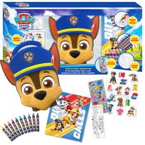 Paw Patrol kūrybinis rinkinys su lagaminėliu, piešimo priemonėmis, spalvinimo sąsiuviniu ir lipdukais