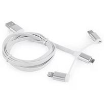 Gembird Adapter Cable USB-A to microUSB/Type-C/Lightning, 1m CC-USB2-AMLM32-1M-W