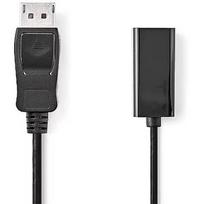 Nedis Male DisplayPort to Female HDMI Adapter Cable, 0.2m CCGB37150BK02
