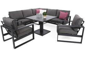 Lauko baldų komplektas Sorrento Comfort Corner, 7 vietų, tamsiai pilka