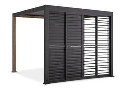 Stumdomos žaliuzinės durys pavėsinei Pergola PREMIUM 3m, antracito sp.