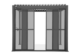 Stumdomos polikarbonatinės durys pavėsinei Pergola PREMIUM 3 m., antracito sp.