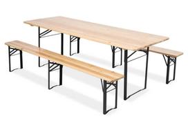 Sulankstomas stalo ir 2 suolų komplektas, 177 cm