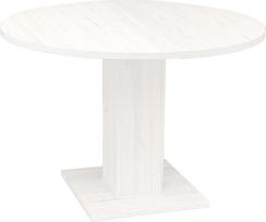 "Aurelio Tap/Rund_110" valgomojo stalas Apvalus virtuvės stalas Piano White Nb. Išplečiamas 110 cm skersmens