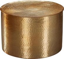 "FineBuy" dizaino apvalus kavos staliukas 60 cm metalinis auksinis - rankų darbo aliuminio svetainės kambario stalas su kaltu rytietišku apvaliu aliuminio sofos staliuku
