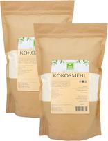 "Green Essence" kokosų miltai 2 x 1 kg - aukštos kokybės kokosų miltai mažai angliavandenių turinčiai ir sveikai mitybai be laktozės - veganiški (2 kg)