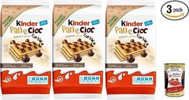 "Kinder Pan e Cioc" - 3 maišeliai × 10 vienetų (30 užkandžių) - minkšta pieno krūtinėlė su šokolado gabalėliais, atskirai supakuota, idealiai tinka pusryčiams, mokyklai ir kelionėms, šeimos reikmėms + itališka gurmaniška polpa