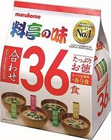 "Marukome Miso Ryotei no Aji" sriuba su 4 skoniais Japoniškos momentinės Mio sriubos (Wakame, pavasariniai svogūnai, tofu, Aburaage)