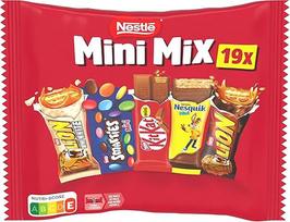 "Nestlé" prekės ženklo šokolado plytelė "Mini Mix", penkių skanių skonių, 19 plytelių, pakuotė po 1 (1 x 321 g)