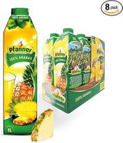 "Pfanner" 100 % ananasų sultys (8 x 1 l) - vitaminais turtingos ananasų sultys - rūgščios saldžios vaisių sultys tiekimo pakuotėje - be pridėtinio cukraus