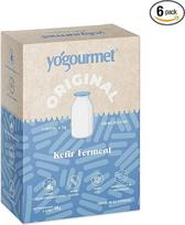 "Yogourmet" - Kefyro pradinė kultūra (6 maišeliai = 6 litrai) - pasigaminkite pieno kefyrą namuose - natūralus, be glitimo, košerinis, halalinis
