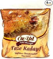 4 x 500 g šviežios "Kadayif" tešlos siūlų "Angel Hair Kunefe Taze Kadayif