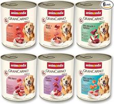 animonda Grancarno Adult Savoury Variation (6 x 800 g), drėgnas ėdalas suaugusiems šunims, drėgnas ėdalas šunims su 100% šviežiais mėsos ingredientais, ėdalas šunims be grūdų